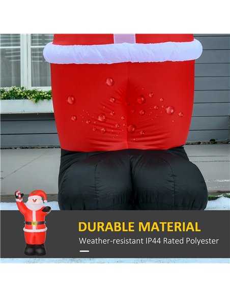 HOMCOM Inflatable Christmas Santa Claus Air Blown Decoration Yard - pic 209758 | FastDaddyshop