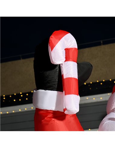 HOMCOM Inflatable Christmas Santa Claus Air Blown Decoration Yard