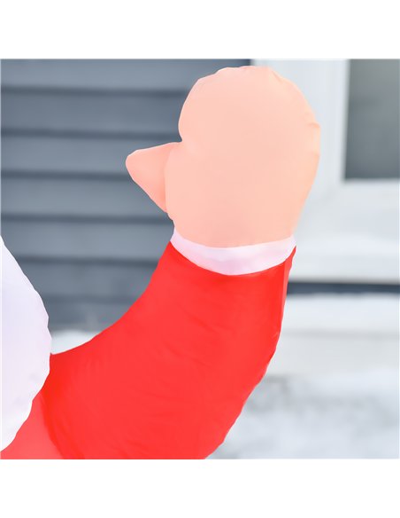 HOMCOM 4ft Inflatable Christmas Santa Claus Gift with LED Xmas Décor Holiday Outdoor Yard Decoration - pic 209788 | FastDaddyshop