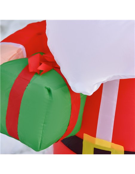 HOMCOM 4ft Inflatable Christmas Santa Claus Gift with LED Xmas Décor Holiday Outdoor Yard Decoration - pic 209789 | FastDaddyshop