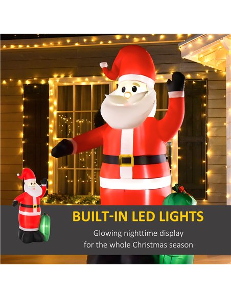 HOMCOM 7.5ft Inflatable Christmas Santa Claus with LED Air Blown Xmas Décor Holiday Outdoor Yard Decoration - pic 209793 | FastDaddyshop
