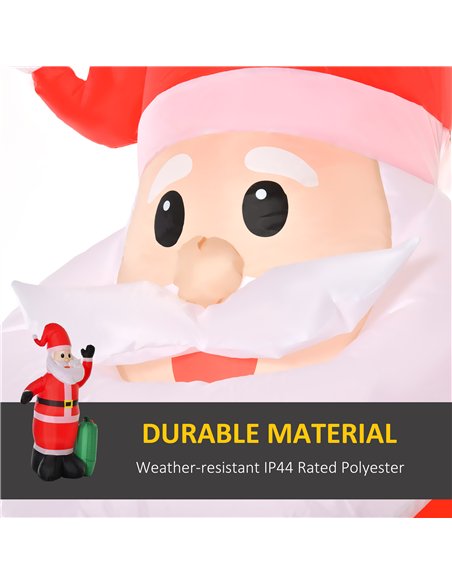 HOMCOM 7.5ft Inflatable Christmas Santa Claus with LED Air Blown Xmas Décor Holiday Outdoor Yard Decoration - pic 209794 | FastDaddyshop
