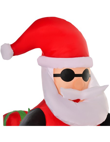 HOMCOM 5.5ft Christmas Inflatable Santa Claus Riding a Motorcycle Blow Up Decoration Xmas Décor for Garden - pic 209815 | FastDaddyshop