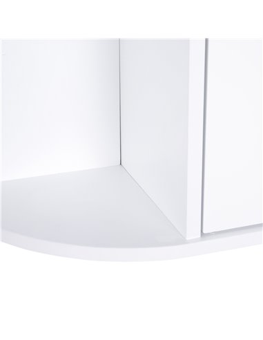 HOMCOM Wall Mounted Bathroom Cabinet with Mirror Single Door Storage Organizer 2-tier Inner Shelves White