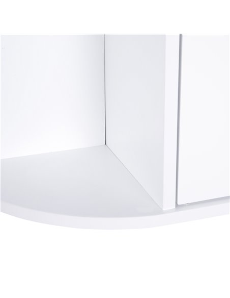 HOMCOM Wall Mounted Bathroom Cabinet with Mirror Single Door Storage Organizer 2-tier Inner Shelves White - pic 20984 | FastDaddyshop