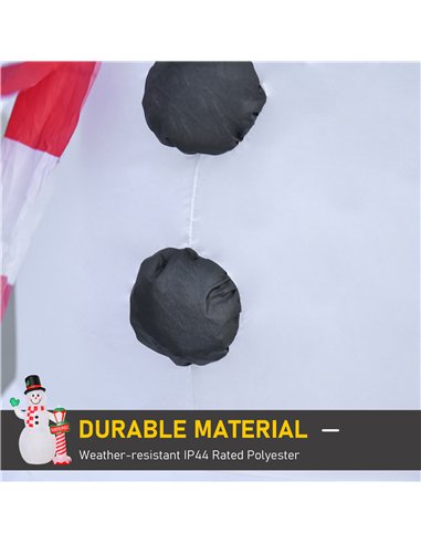 HOMCOM 8ft Tall Christmas Inflatable Snowman with Street Lamp, Lighted for Home Indoor Outdoor Garden Lawn Decoration Party Prop