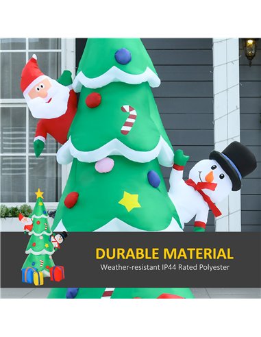 HOMCOM 7FT Christmas Inflatable Tree LED Lighted for Indoor Outdoor Decoration