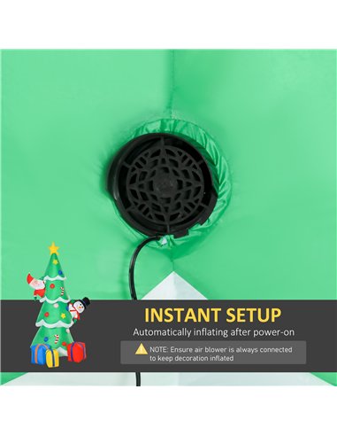HOMCOM 7FT Christmas Inflatable Tree LED Lighted for Indoor Outdoor Decoration