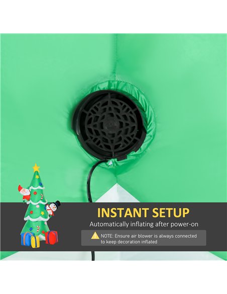 HOMCOM 7FT Christmas Inflatable Tree LED Lighted for Indoor Outdoor Decoration - pic 209867 | FastDaddyshop