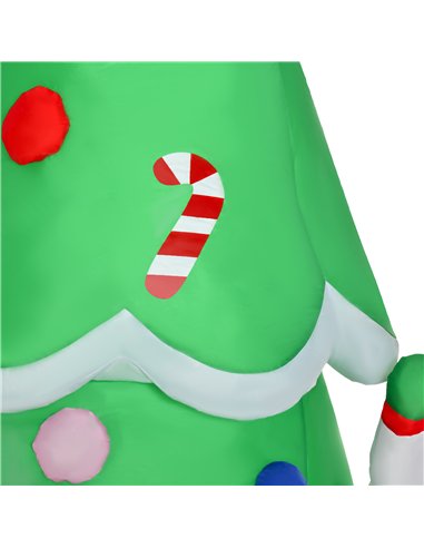 HOMCOM 7FT Christmas Inflatable Tree LED Lighted for Indoor Outdoor Decoration