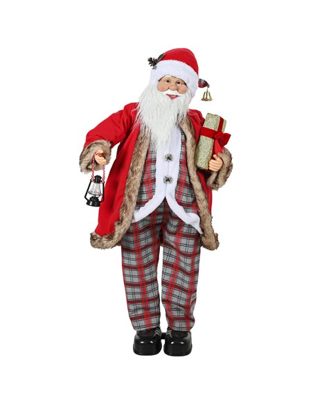 HOMCOM 120cm Animated Santa Claus Figure, with Sound - Red - pic 209889 | FastDaddyshop