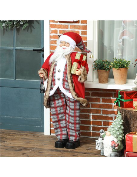 HOMCOM 120cm Animated Santa Claus Figure, with Sound - Red - pic 209890 | FastDaddyshop
