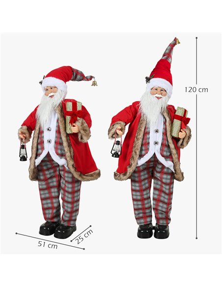 HOMCOM 120cm Animated Santa Claus Figure, with Sound - Red - pic 209891 | FastDaddyshop