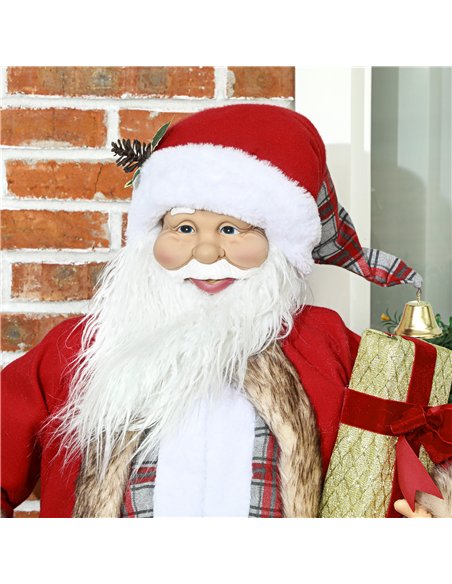 HOMCOM 120cm Animated Santa Claus Figure, with Sound - Red - pic 209895 | FastDaddyshop
