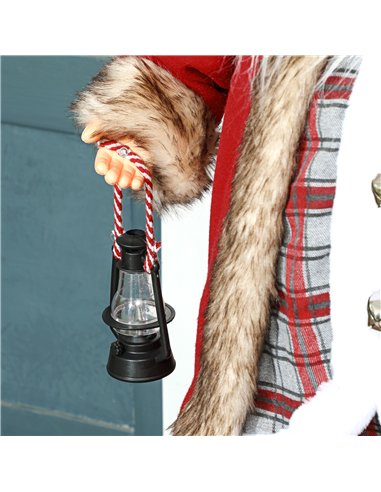 HOMCOM 120cm Animated Santa Claus Figure, with Sound - Red