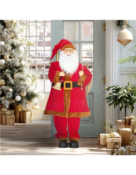 HOMCOM 4ft Singing Santa Claus Figure with with Waving Head- Red - pic 209899 | FastDaddyshop