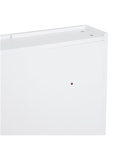 HOMCOM Bathroom Mirror Storage Cabinet Wall Mounted Double Doors Cupboard with Adjustable Shelf 60H x 70W x 15Dcm - White