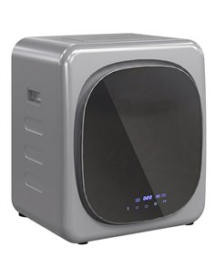 HOMCOM 2.5kg Vented Tumble Dryer with Smart Mode, 800W Compact Tumble Dryer with Stainless Steel Tub, Silver Tone