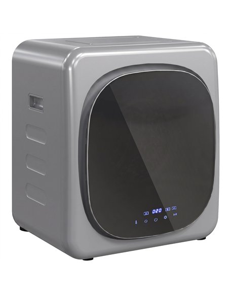 HOMCOM 2.5kg Vented Tumble Dryer with Smart Mode, 800W Compact Tumble Dryer with Stainless Steel Tub, Silver Tone - pic 210015 | FastDaddyshop