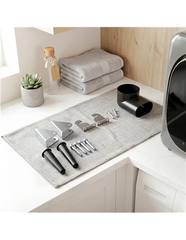 HOMCOM 2.5kg Vented Tumble Dryer with Smart Mode, 800W Compact Tumble Dryer with Stainless Steel Tub, Silver Tone