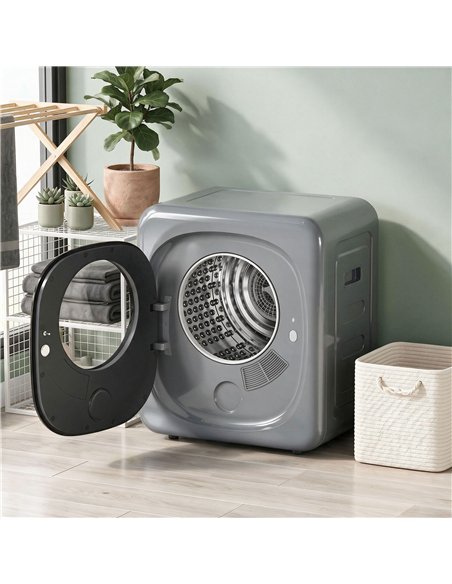 HOMCOM 4kg Vented Tumble Dryer with 5 Drying Mode, 800W Compact Freestanding Front Tumble Dryer, Silver - pic 210025 | FastDaddyshop
