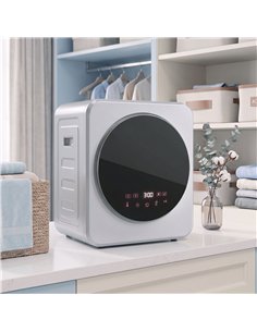 HOMCOM Vented Tumble Dryer, 4 kg Front Tumble Dryer with Stainless Steel Tub, 800W Compact Freestanding, Silver 2