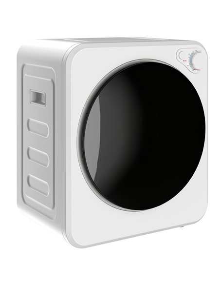 HOMCOM 4kg Front Load Laundry Dryer, Portable Clothes Dryer with 2 Power Modes, 400W/800W, White - pic 210042 | FastDaddyshop