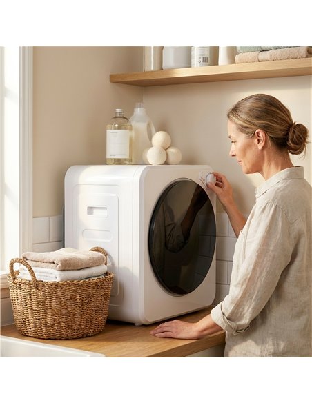 HOMCOM 4kg Front Load Laundry Dryer, Portable Clothes Dryer with 2 Power Modes, 400W/800W, White - pic 210050 | FastDaddyshop