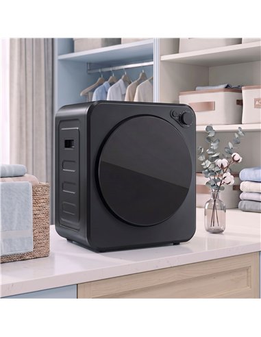 HOMCOM 4kg Front Load Laundry Dryer, Portable Clothes Dryer with 2 Power Modes, 400W/800W, Black