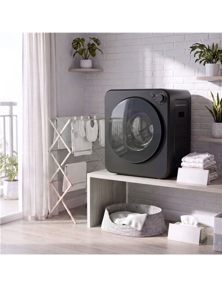 HOMCOM 4kg Front Load Laundry Dryer, Portable Clothes Dryer with 2 Power Modes, 400W/800W, Black - pic 210058 | FastDaddyshop