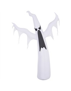 HOMCOM 6FT 1.8m LED Halloween Inflatable Decoration Floating Ghost Scary Party Outdoors Yard Lawn