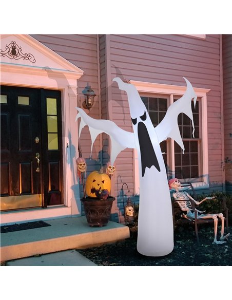 HOMCOM 6FT 1.8m LED Halloween Inflatable Decoration Floating Ghost Scary Party Outdoors Yard Lawn - pic 210061 | FastDaddyshop