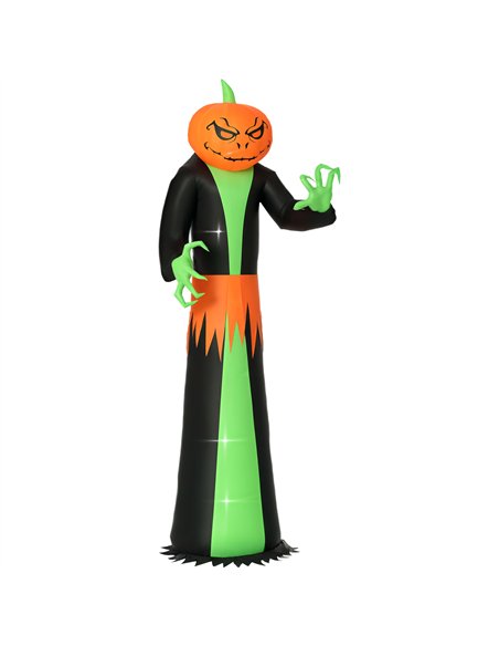 HOMCOM 9FT Inflatable Halloween Pumpkin Ghost with Build in LED,  Outdoor Lighted Blow Up Inflatables for Party Indoor, Garden,  - pic 210096 | FastDaddyshop
