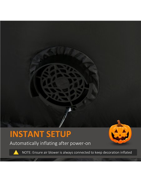 HOMCOM 9FT Inflatable Halloween Pumpkin Ghost with Build in LED,  Outdoor Lighted Blow Up Inflatables for Party Indoor, Garden,  - pic 210101 | FastDaddyshop