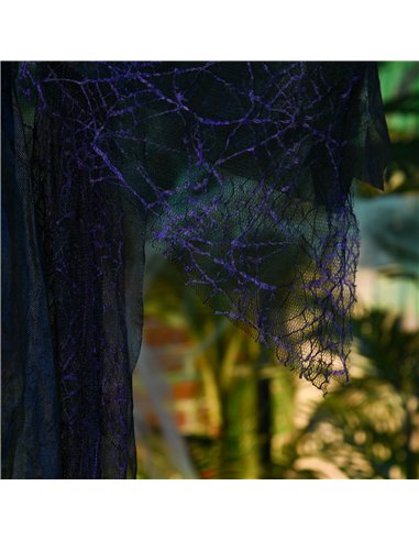 HOMCOM 6ft Outdoor Halloween Decoration Witch, Hanging Witch Prop Life Size with Sound and Motion Activated, Light Up Eyes, Talk