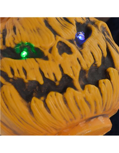 HOMCOM 6'2" Witch with Broomstick Halloween Animatronic, with Glowing Eyes