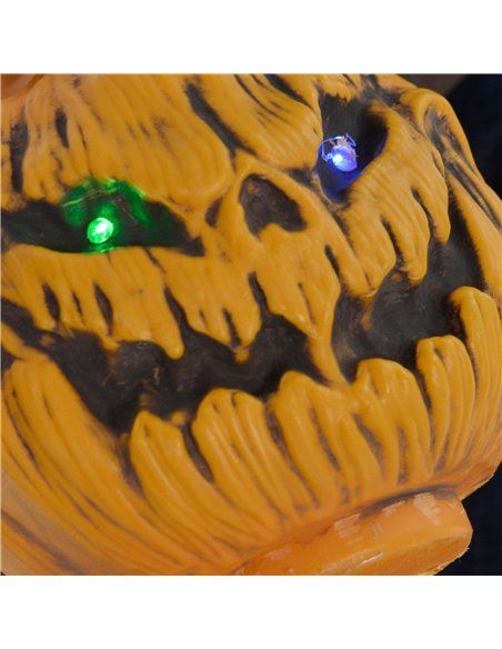 HOMCOM 6'2" Witch with Broomstick Halloween Animatronic, with Glowing Eyes - pic 210211 | FastDaddyshop