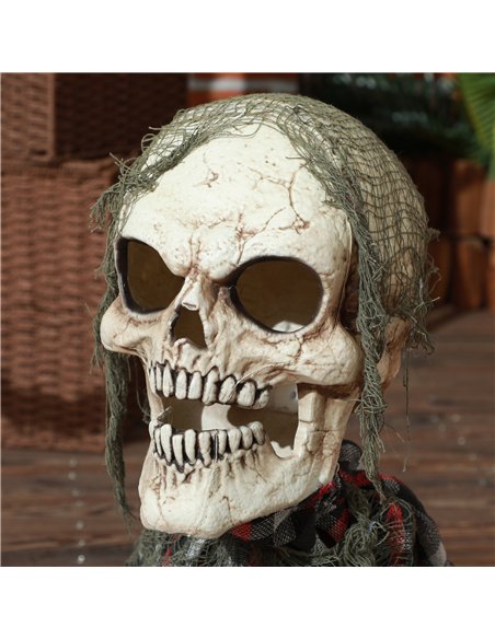 HOMCOM 70cm Groundbreaker Skeleton Halloween Animatronic, with Glowing Eyes - pic 210220 | FastDaddyshop