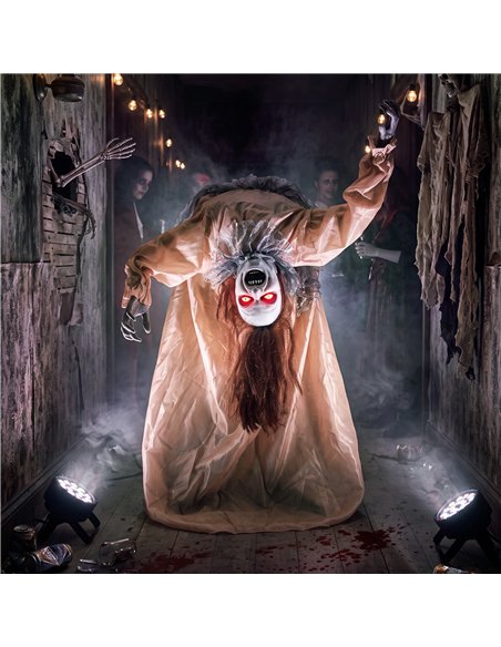 HOMCOM Animated Halloween Ghost, Halloween Animatronics with Creepy Screams, Glowing Eyes, Sound/Touch Activated - pic 210232 | FastDaddyshop
