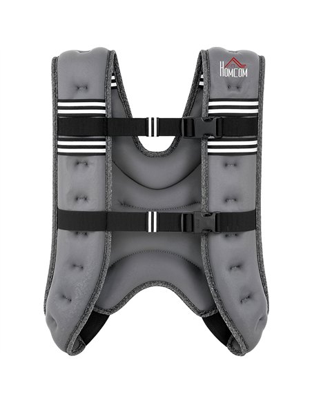 HOMCOM 10KG Weighted Vest, Running Weight Vest with Adjustable Strap, Convenient Pocket and Reflective Strips for Men and Women - pic 210267 | FastDaddyshop