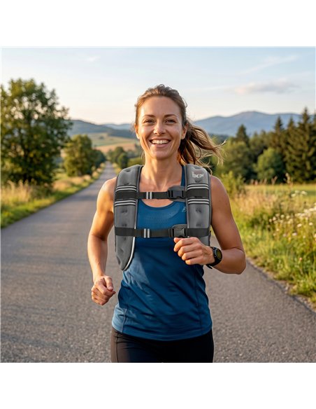 HOMCOM 10KG Weighted Vest, Running Weight Vest with Adjustable Strap, Convenient Pocket and Reflective Strips for Men and Women - pic 210268 | FastDaddyshop