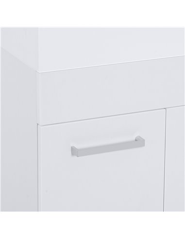 kleankin Under Sink Bathroom Vanity Unit Ceramic Basin Sink Cloakroom Storage Cabinet Home Furniture