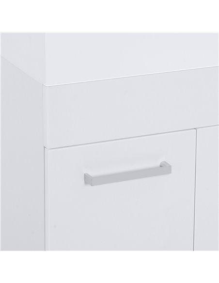 kleankin Under Sink Bathroom Vanity Unit Ceramic Basin Sink Cloakroom Storage Cabinet Home Furniture - pic 21027 | FastDaddyshop