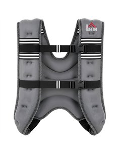 HOMCOM 5KG Weighted Vest, Running Weight Vest with Adjustable Strap, Convenient Pocket and Reflective Strips for Men and Women