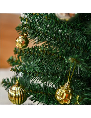 HOMCOM 6ft Unlit Artificial Christmas Tree, Pencil Slim Xmas Tree with Solid Stand and Realistic Branches, Green
