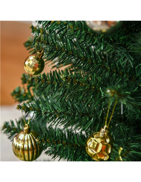 HOMCOM 6ft Unlit Artificial Christmas Tree, Pencil Slim Xmas Tree with Solid Stand and Realistic Branches, Green - pic 210419 | FastDaddyshop