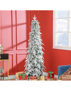 HOMCOM 6ft Snow-Covered Unlit Artificial Christmas Tree 2