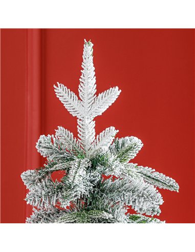 HOMCOM 6ft Snow-Covered Unlit Artificial Christmas Tree