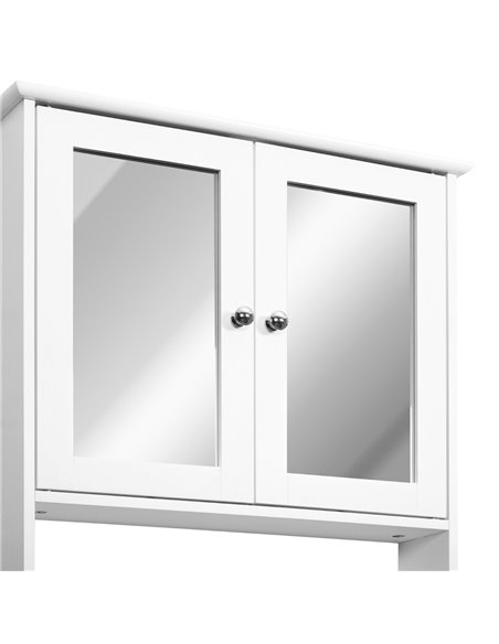 Kleankin Wall Mounted Bathroom Cabinet with Mirror Door, White - pic 21045 | FastDaddyshop