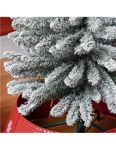 HOMCOM 5ft Artificial Snowy Pencil Christmas Tree - White